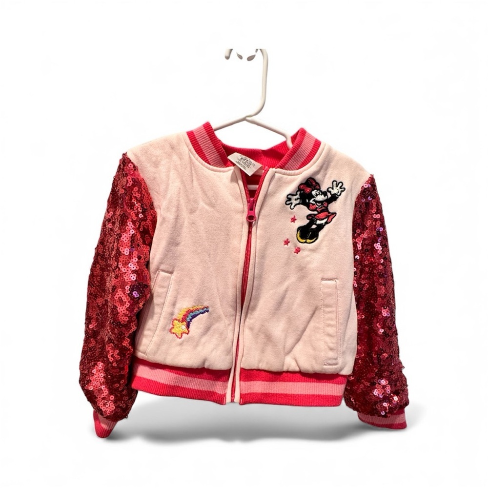 Disney Minnie Mouse Pink and Red Sequin Jacket